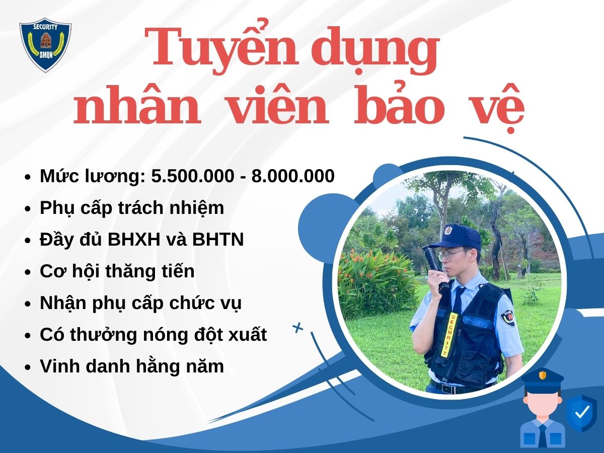 Tuyển dụng nhân viên bảo vệ